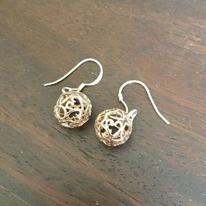925 sterling silver sphere earrings